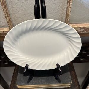 Elegant White Oval Serving Platter